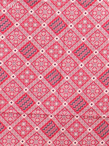 Red & Black-Ajrakh Salwar Unstitch