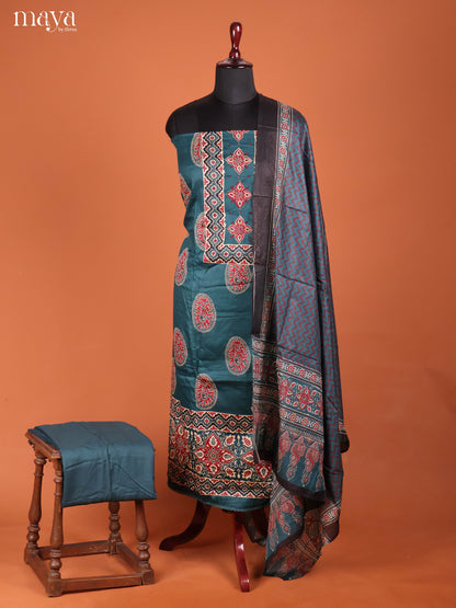 Peacock Green -Ajrakh Salwar Unstitch