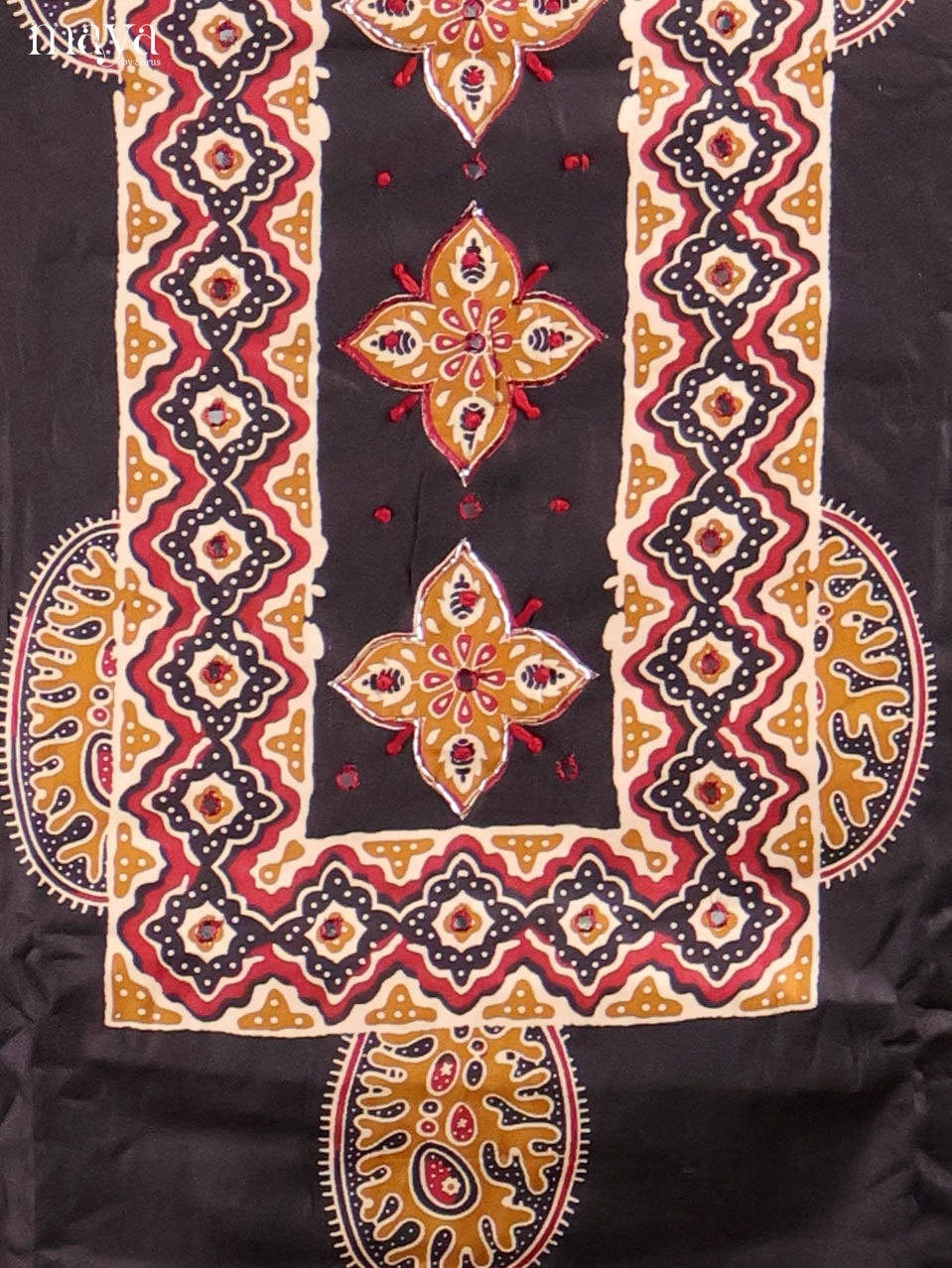 Black-Ajrakh Salwar Unstitch