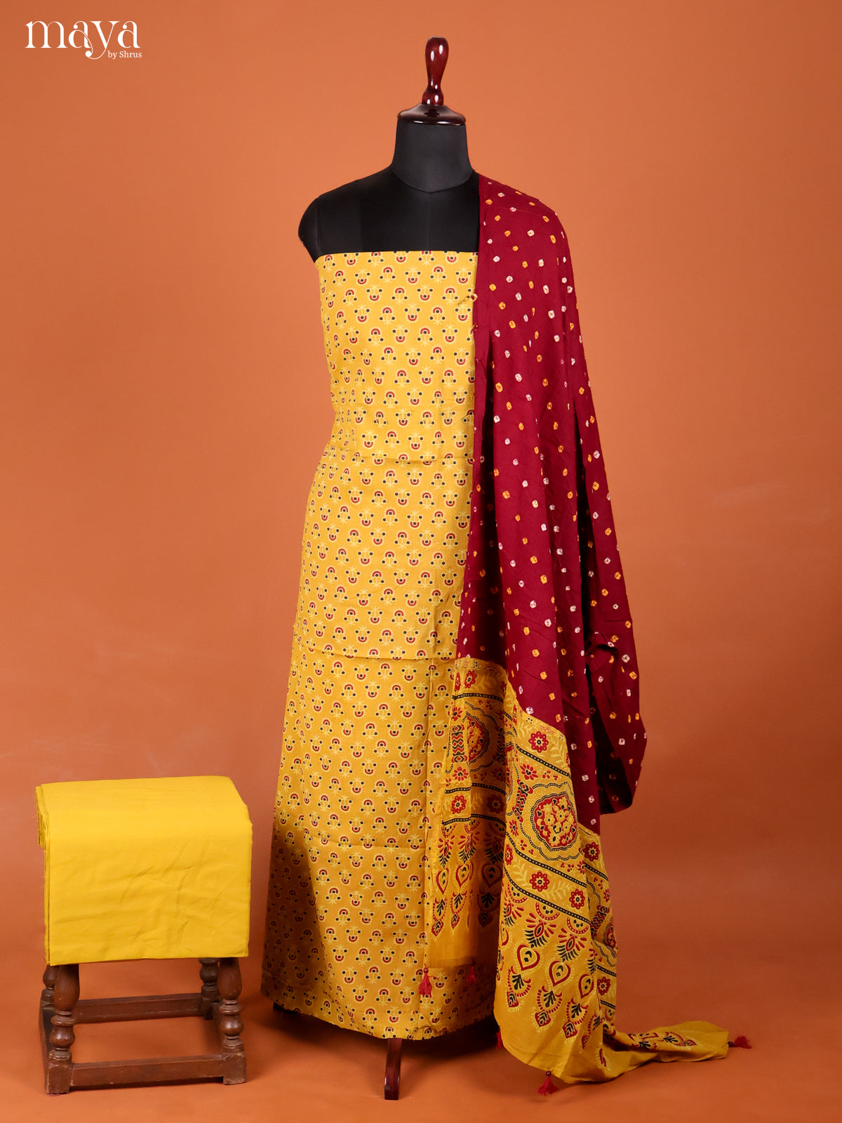 MDI02390-Ajrakh Salwar Unstitch