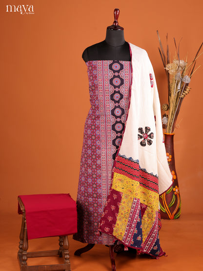 MDI02391-Ajrakh Salwar Unstitch