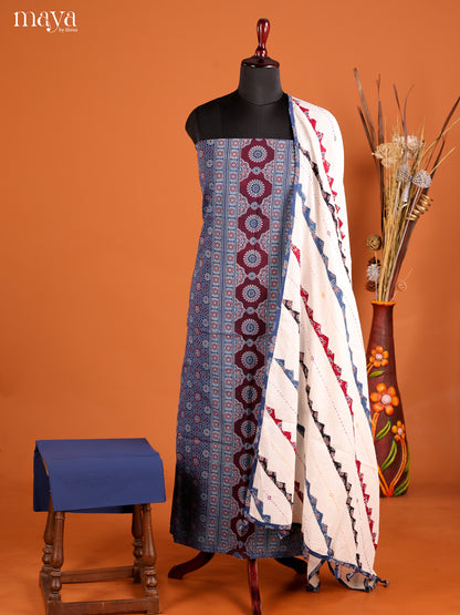 MDI02395-Ajrakh Salwar Unstitch