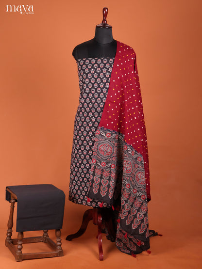 MDI02396-Ajrakh Salwar Unstitch