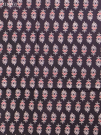 Black & Cream-Ajrakh Salwar Unstitch