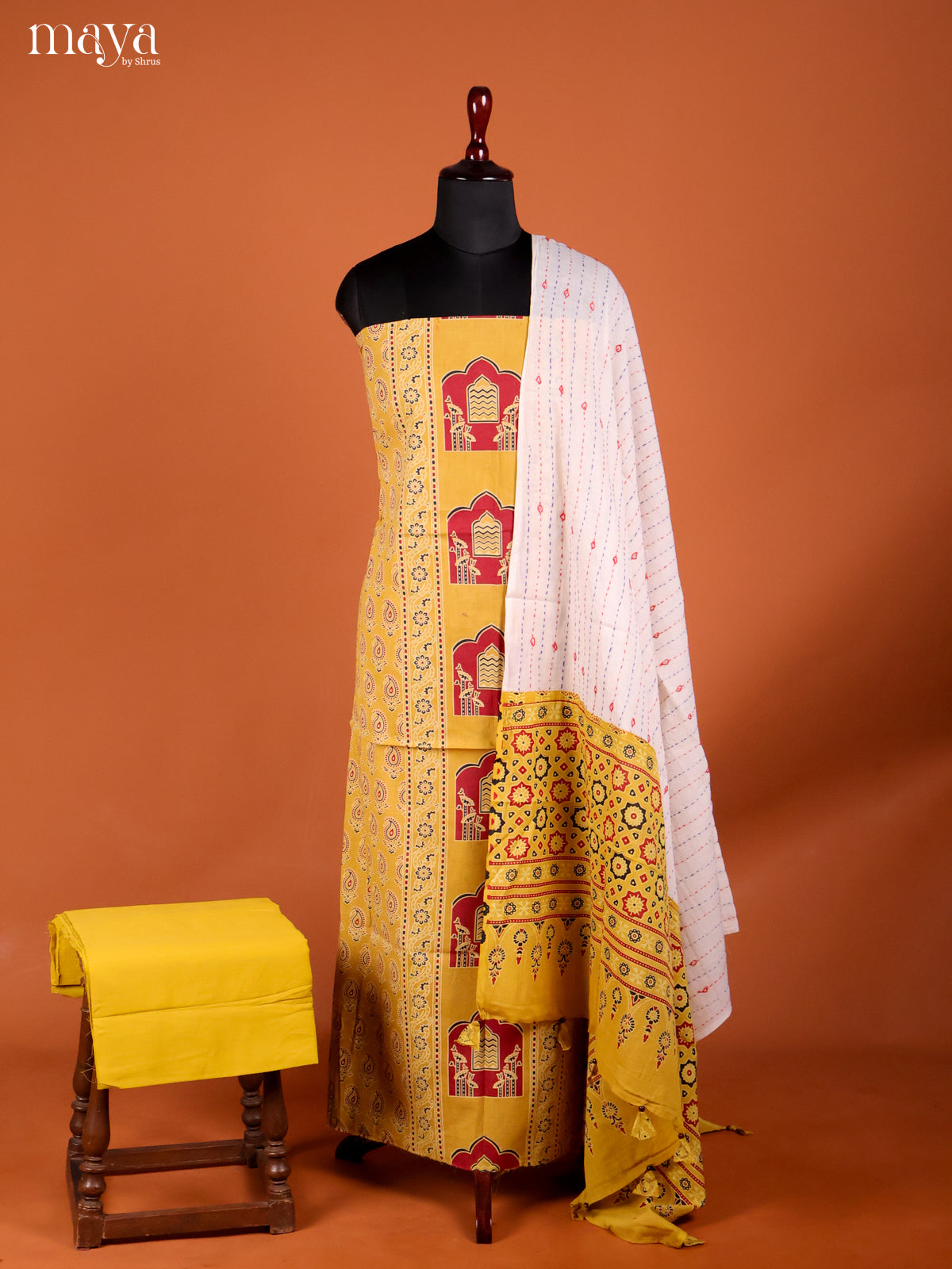 MDI02428-Ajrakh Salwar Unstitch