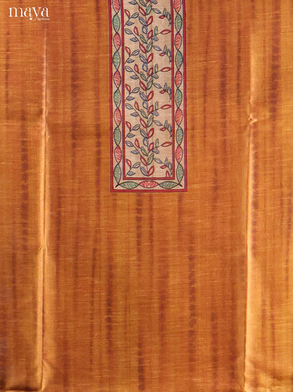 Dark Mustard -Semi Tussar Salwar Unstitch