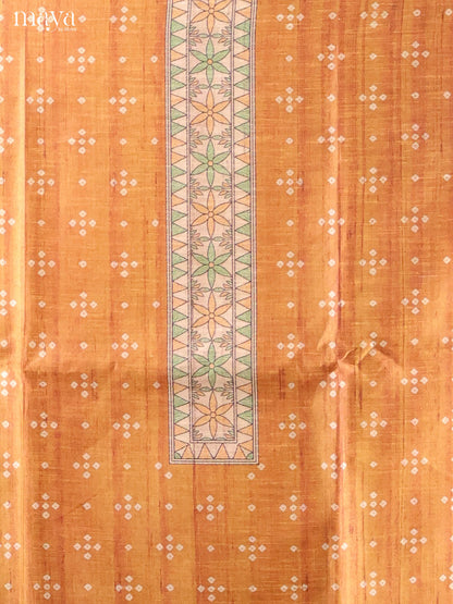 Brown -Semi Tussar Salwar Unstitch