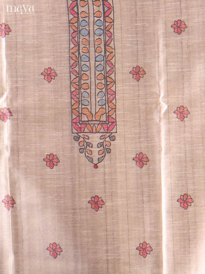 Grey-Semi Tussar Salwar Unstitch