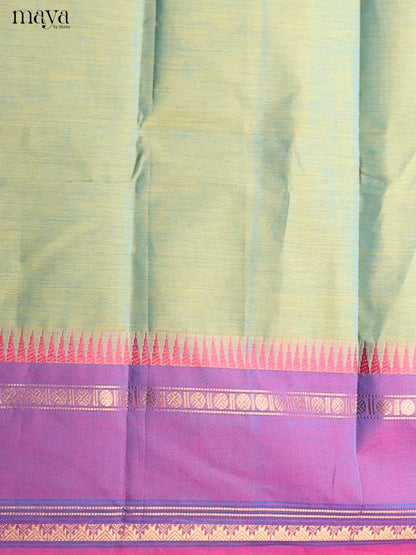 Green & Purple -chettinad top & dupatta combo