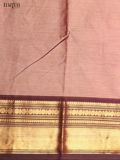 Dusty Brown & Maroon-chettinad top & dupatta combo