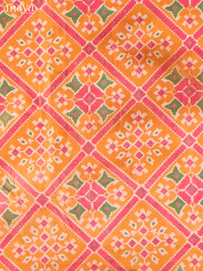 Mustard & Brick-Semi patola salwar unstitch