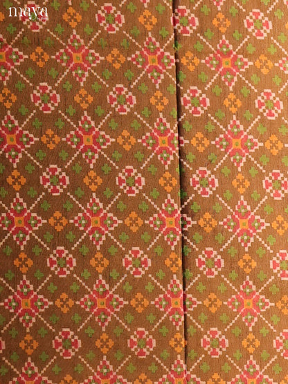 Mustard & Orange-Semi patola salwar unstitch