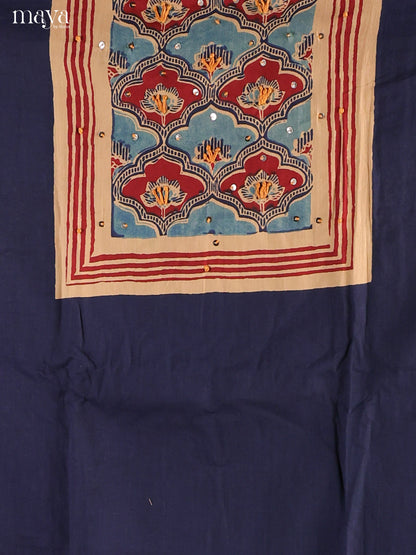 Navy Blue -Ajrakh Salwar Unstitch