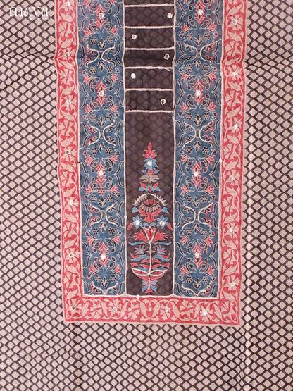 Cream & Black -Chanderi salwar Unstitch