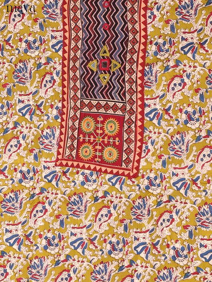 Yellow & Cream -Ajrakh Salwar Unstitch