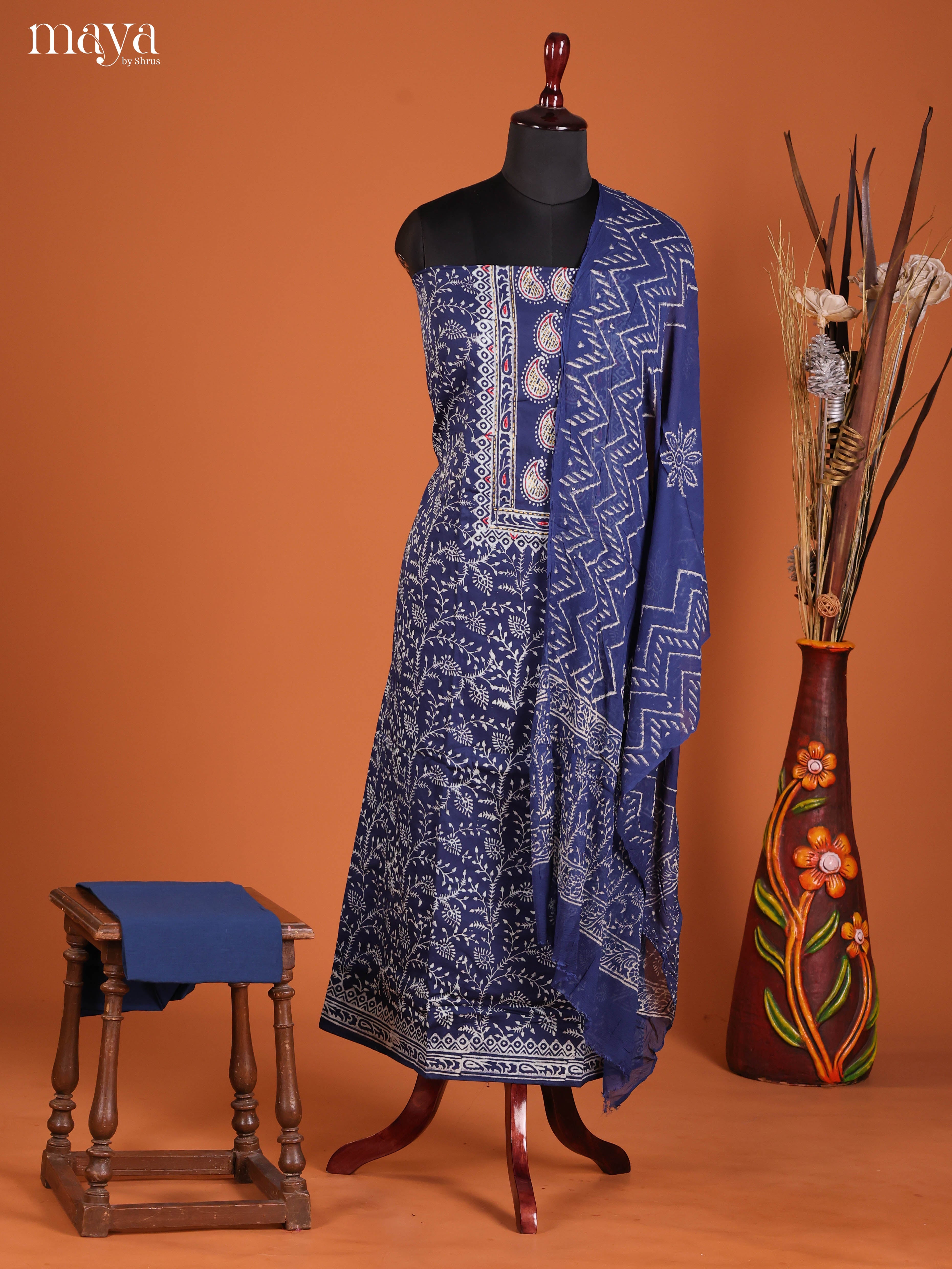 MDI22017-Ajrakh Salwar Unstitch