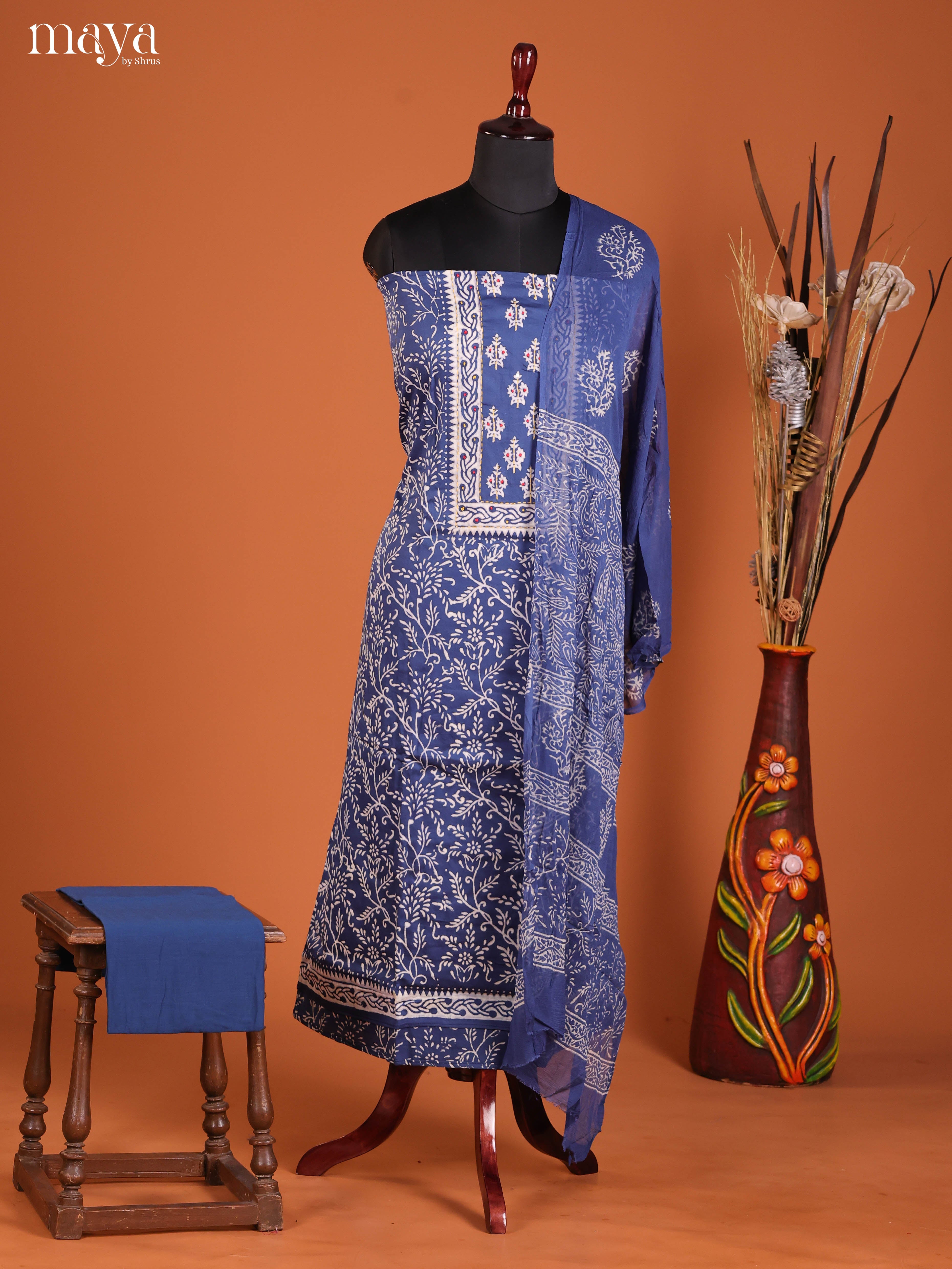 MDI22018-Ajrakh Salwar Unstitch