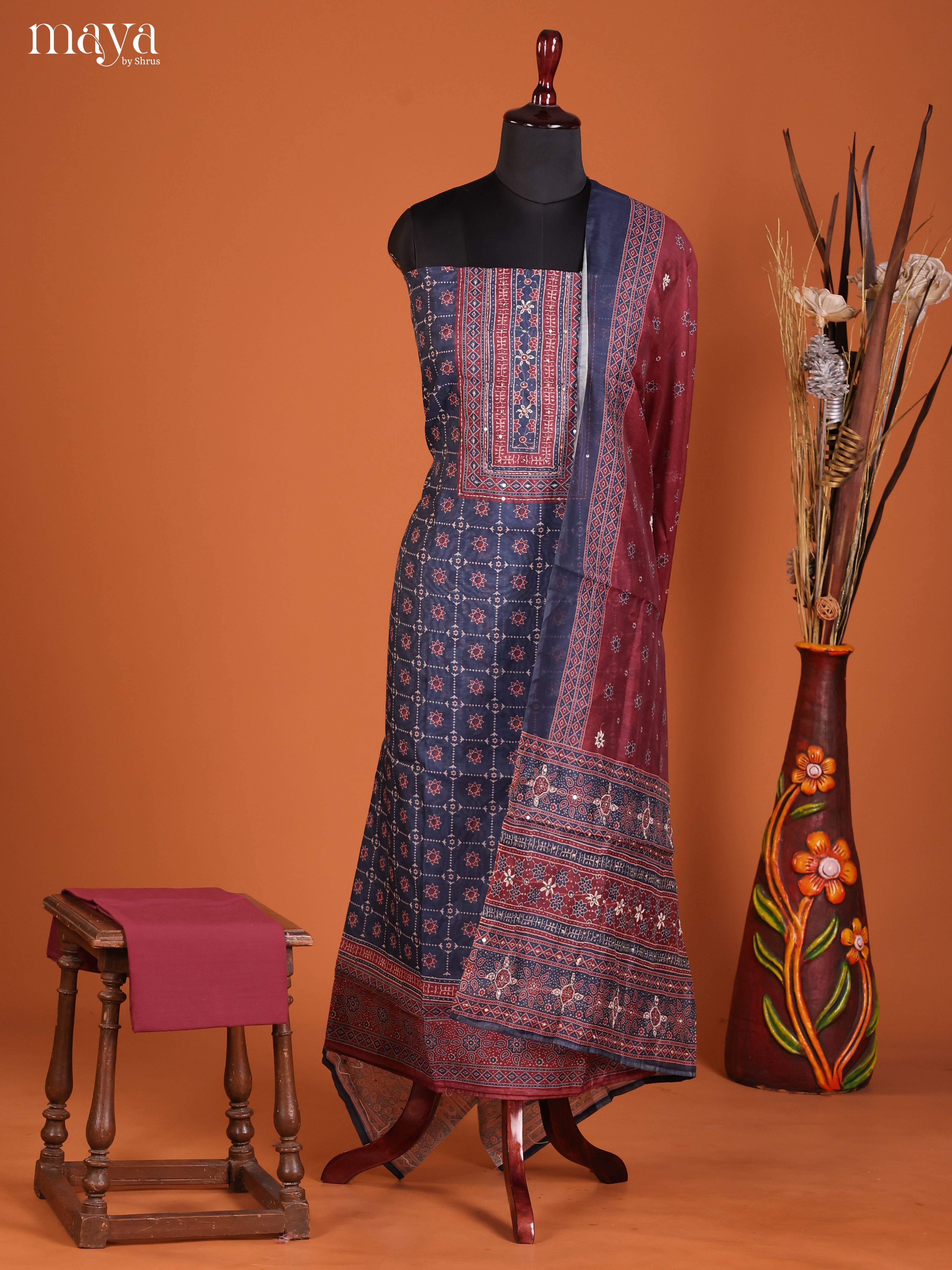MDI22019-Ajrakh Salwar Unstitch