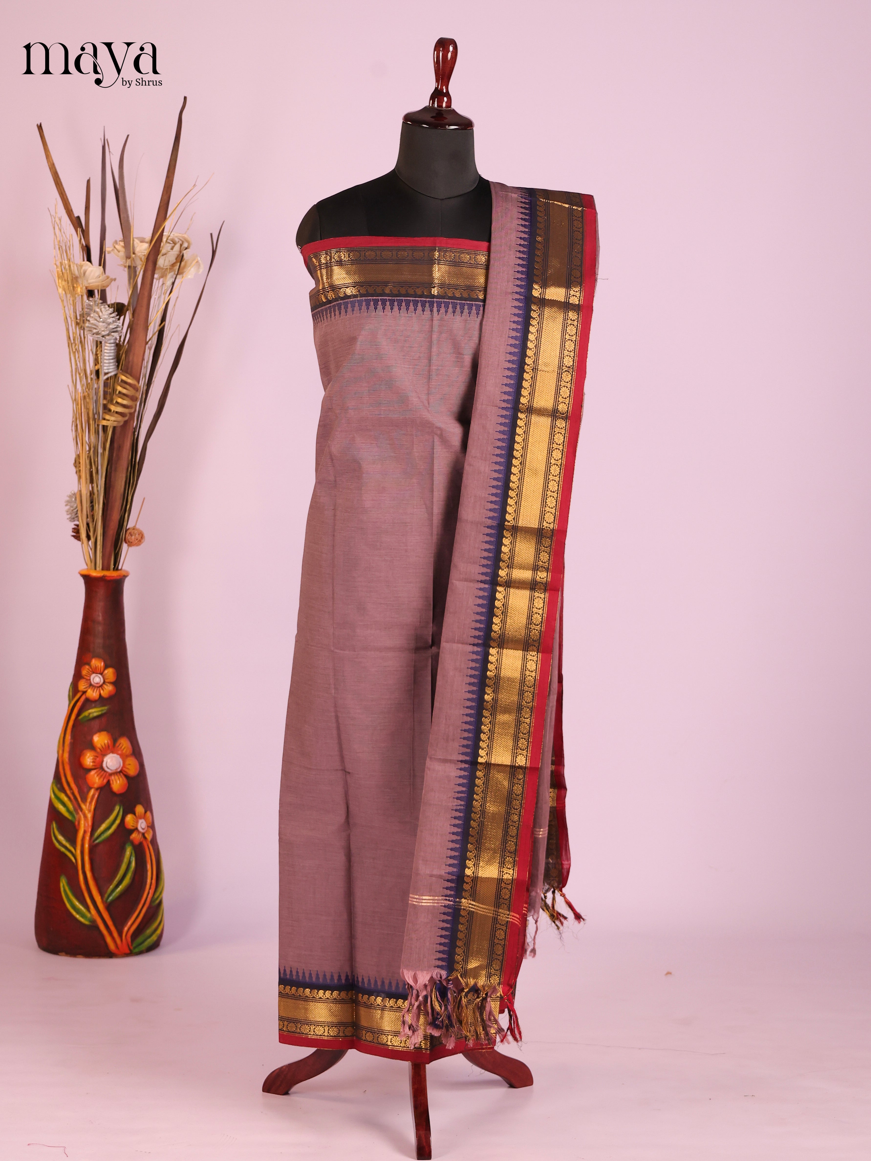 MDI22040-chettinad top & dupatta combo