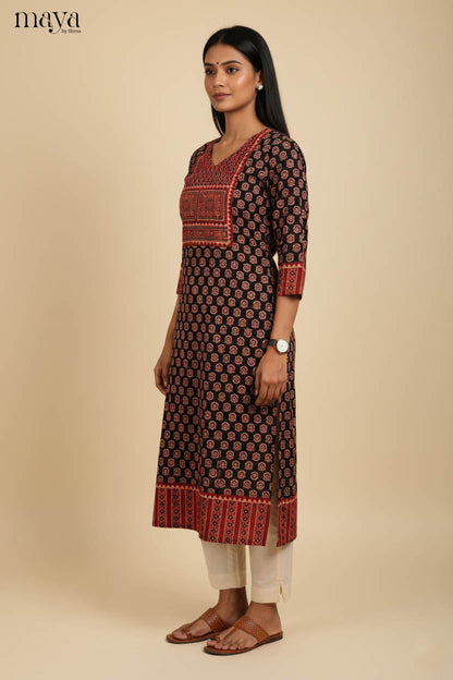 Black & Red -Readymade Kurti