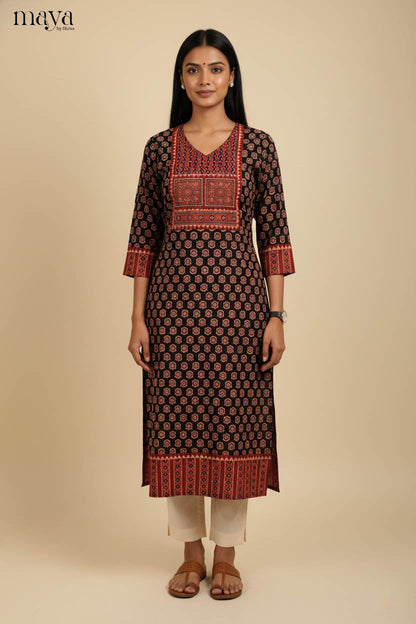 Black & Red -Readymade Kurti
