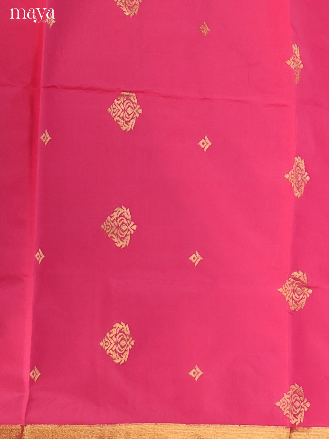 Pink & Black-semi softsilk salwar Unstitch