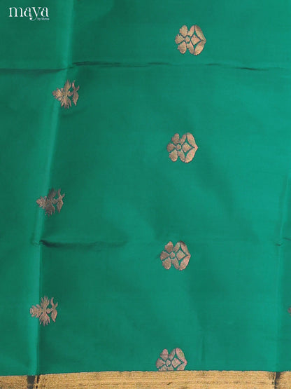 Green & Pink -semi softsilk salwar Unstitch