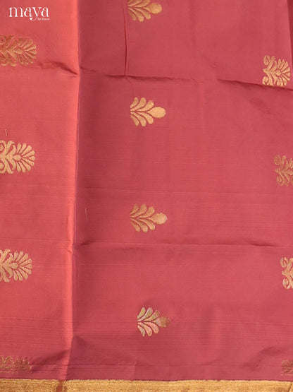 Brick & Grey-semi softsilk salwar Unstitch