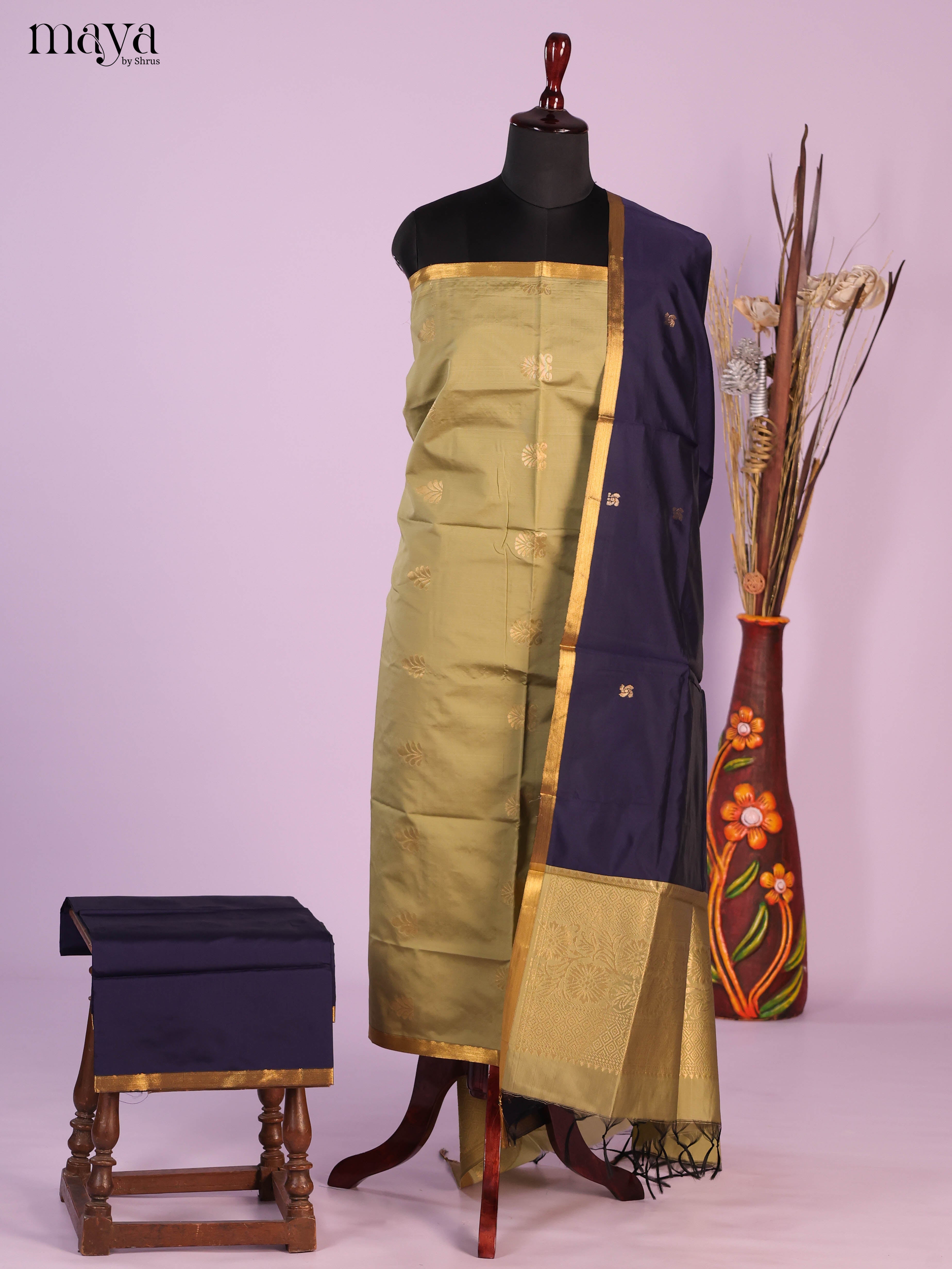 MDJ06080-semi softsilk salwar Unstitch