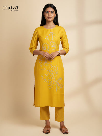 Yellow-Readymade 2 Piece Co-ord Set
