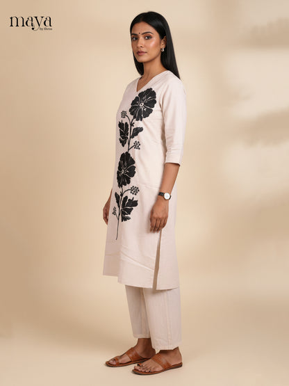 Cream -Readymade 2 Piece Co-ord set