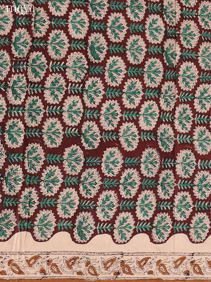 Brown & Green-Cotton salwar