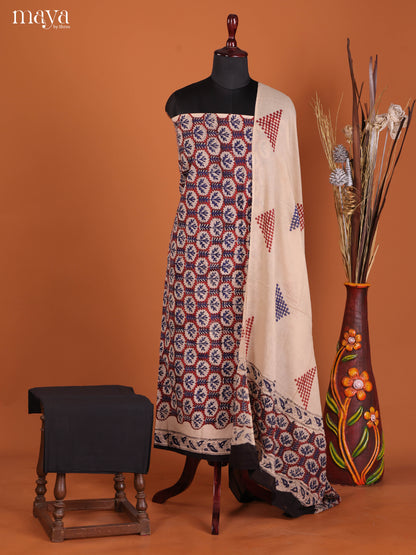 Maroon & Black -Cotton salwar