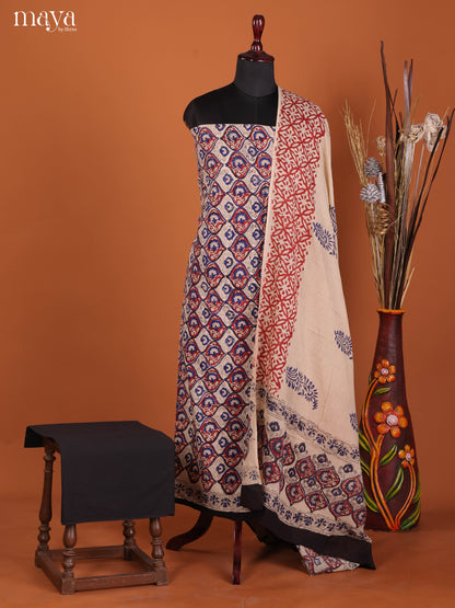 Cream & Black -Cotton salwar