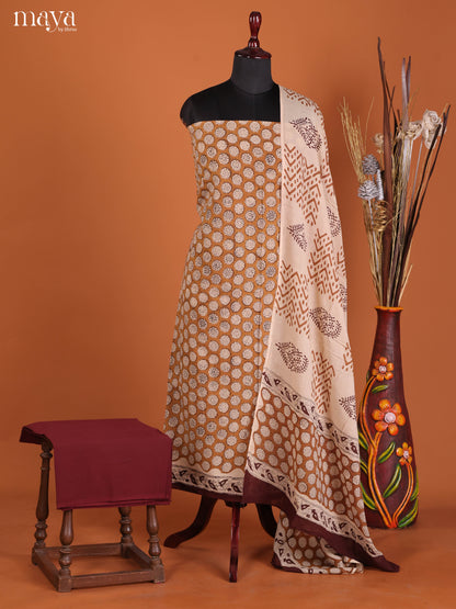 Mustard & Brown -Cotton salwar