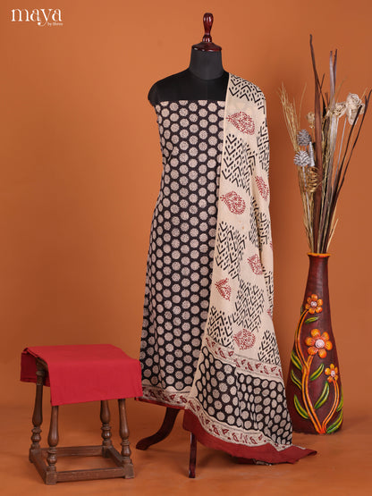 Black  & Red -Cotton salwar