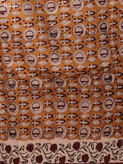 Dark  Mustard & Brown-Cotton salwar