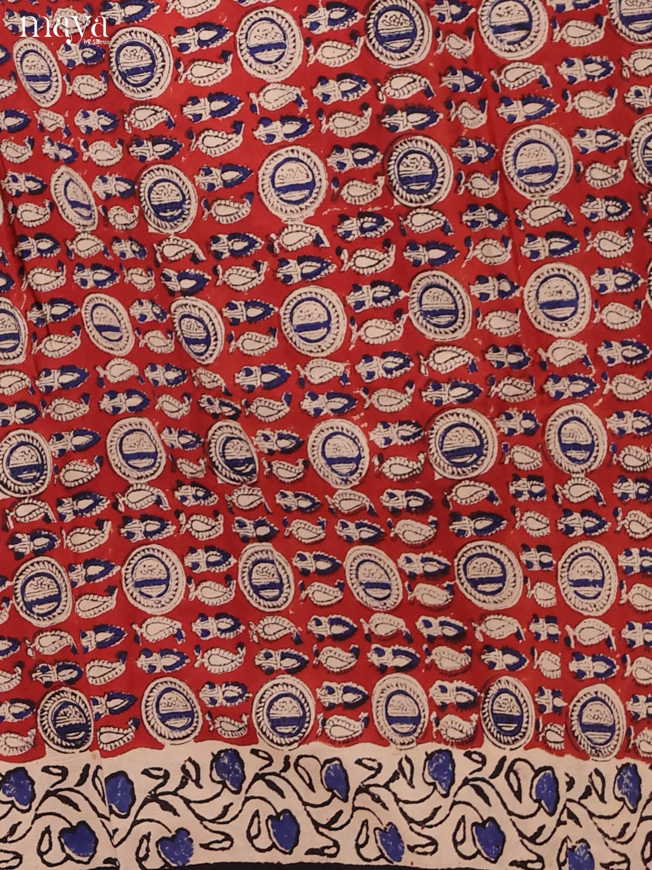 Red & Black-Cotton salwar