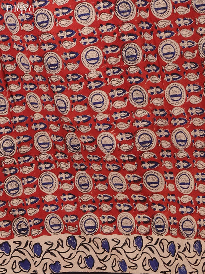 Red & Black-Cotton salwar