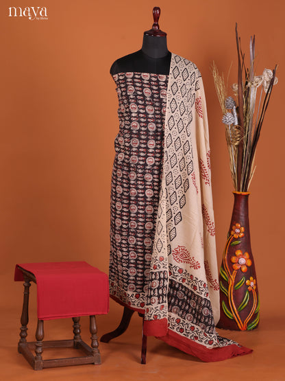 Black & Red-Cotton salwar