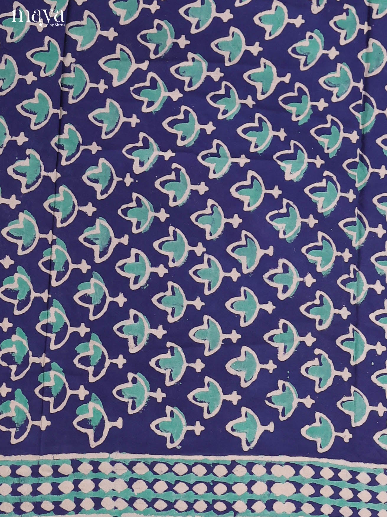 Blue & Teal-Cotton salwar