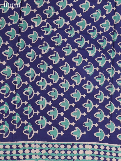 Blue & Teal-Cotton salwar