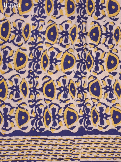 Blue & Yellow-Cotton salwar