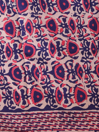 Blue & Pink-Cotton salwar