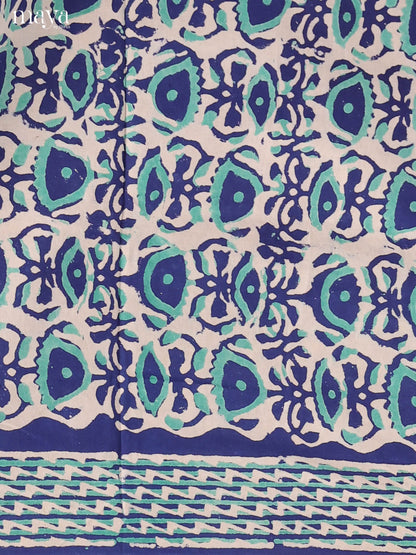 Blue & Green-Cotton salwar