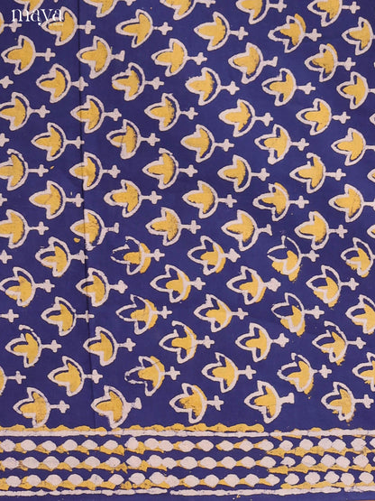 Blue & Yellow-Cotton salwar