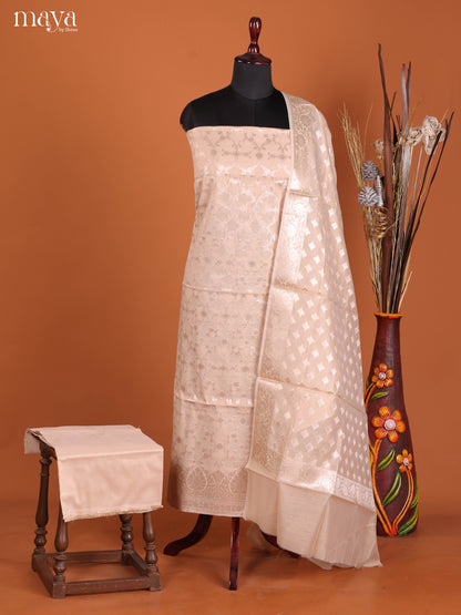 MDJ25090-Semi Tussar Salwar Unstitch