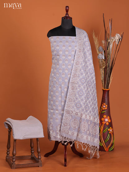 MDJ25098-Semi Tussar Salwar Unstitch