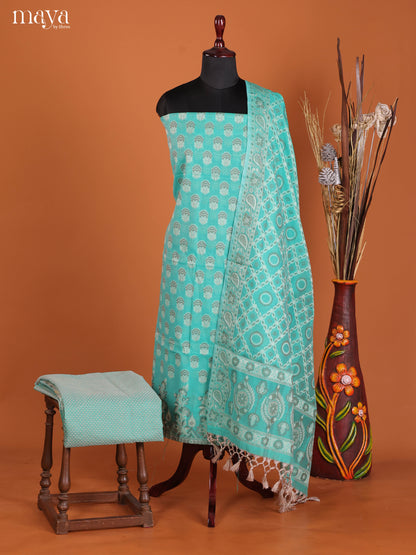 MDJ25099-Semi Tussar Salwar Unstitch