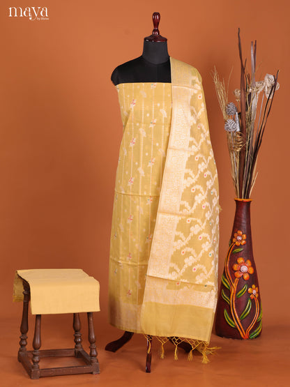 MDJ25112-Semi Tussar Salwar Unstitch